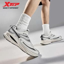 Xtep Little Basque 2 Casual Shoes for Men 2025 Summer Vintage Breathable Comfortable Non-Slip Durability Sneakers 875219320017