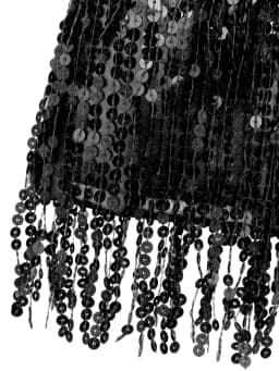 Fringed Mini Skirts Latindance Womens Sparkly Sequin Tassel Skirt Latin Dance Costume Clubwear Bellydance Costume Dancewear