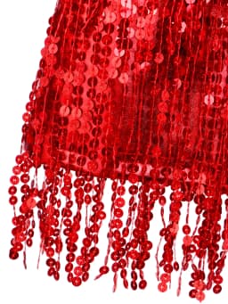 Fringed Mini Skirts Latindance Womens Sparkly Sequin Tassel Skirt Latin Dance Costume Clubwear Bellydance Costume Dancewear