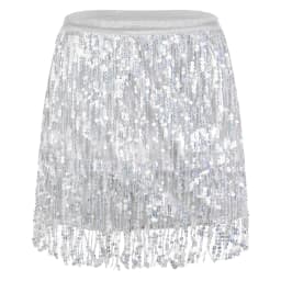 Fringed Mini Skirts Latindance Womens Sparkly Sequin Tassel Skirt Latin Dance Costume Clubwear Bellydance Costume Dancewear