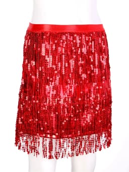Fringed Mini Skirts Latindance Womens Sparkly Sequin Tassel Skirt Latin Dance Costume Clubwear Bellydance Costume Dancewear