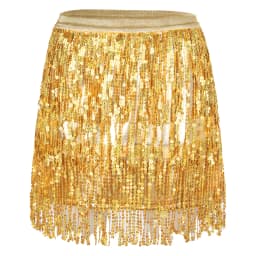 Fringed Mini Skirts Latindance Womens Sparkly Sequin Tassel Skirt Latin Dance Costume Clubwear Bellydance Costume Dancewear