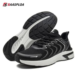 Baasploa Men Running Shoes Lightweight Mesh Breathable Sport Shoes Male Fashion Comfort Casual Sneakers Non-slip
