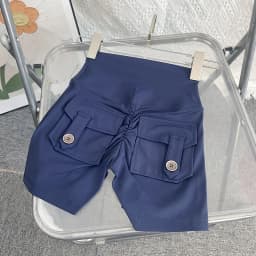 Nude High Waist Peach Butt Sport With Pocket Yoga Shorts Leggings Quick Drying Gym Training Cycling Outdoor sports Shorts