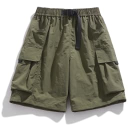 Skateboard Shorts Women Summer Casual Loose Shorts With Belt Men Large Pocket Cargo Shorts Breathable Bermuda Straight  Shorts