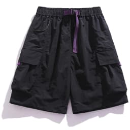 Skateboard Shorts Women Summer Casual Loose Shorts With Belt Men Large Pocket Cargo Shorts Breathable Bermuda Straight  Shorts