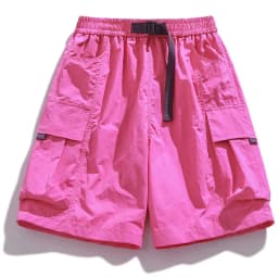 Skateboard Shorts Women Summer Casual Loose Shorts With Belt Men Large Pocket Cargo Shorts Breathable Bermuda Straight  Shorts