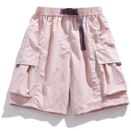 Skateboard Shorts Women Summer Casual Loose Shorts With Belt Men Large Pocket Cargo Shorts Breathable Bermuda Straight  Shorts