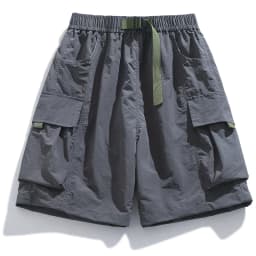 Skateboard Shorts Women Summer Casual Loose Shorts With Belt Men Large Pocket Cargo Shorts Breathable Bermuda Straight  Shorts