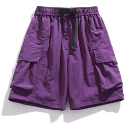 Skateboard Shorts Women Summer Casual Loose Shorts With Belt Men Large Pocket Cargo Shorts Breathable Bermuda Straight  Shorts
