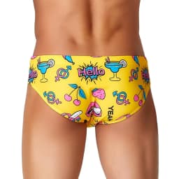 SEOBEAN Men's Low-Waist Quick-Dry Swim Briefs Sexy Stretch Bikini Trunks for Surfing And Beach Water Activities
