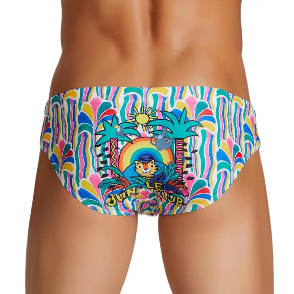 SEOBEAN Men's Low-Waist Quick-Dry Swim Briefs Sexy Stretch Bikini Trunks for Surfing And Beach Water Activities