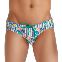 SEOBEAN Men's Low-Waist Quick-Dry Swim Briefs Sexy Stretch Bikini Trunks for Surfing And Beach Water Activities