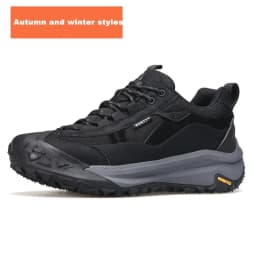 HUMTTO Breathable Trekking Shoes Outdoor Men's Sports Shoes Non-slip Hiking Boots for Men Leather Safety Walking Sneakers Man