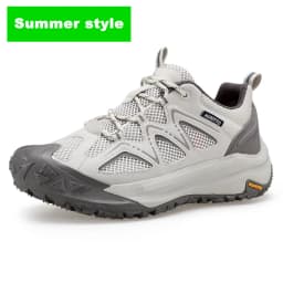 HUMTTO Breathable Trekking Shoes Outdoor Men's Sports Shoes Non-slip Hiking Boots for Men Leather Safety Walking Sneakers Man