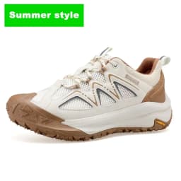 HUMTTO Breathable Trekking Shoes Outdoor Men's Sports Shoes Non-slip Hiking Boots for Men Leather Safety Walking Sneakers Man