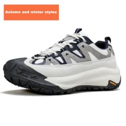 HUMTTO Breathable Trekking Shoes Outdoor Men's Sports Shoes Non-slip Hiking Boots for Men Leather Safety Walking Sneakers Man
