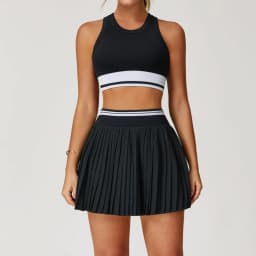 Fitness Yoga Set Women Tracksuit Gym Clothes Sports Bra 2 Piece Workout Sets Outfit Yoga Short Skirt Quick Drying Sportswear