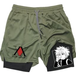 Anime Hunter X Hunter Performance Shorts Quick Dry Athletics Running Workout GYM Shorts Breathable Summer Compression Shorts