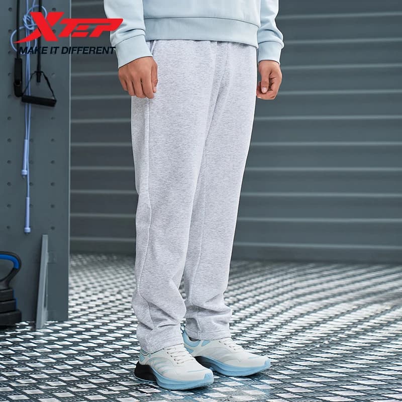 Xtep Knitting Trousers For Men Winter Soft Breathable Pants Trendy Retro Comfortable Bottoms 876429630140