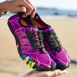 Unisex Aqua Shoes Men Women Outdoor Water Shoes Breathable Beach Quick-Dry Hiking Sneakers Five-Finger Wading Footwear Sports