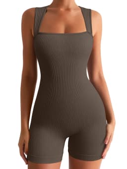 Women's Backless Sleeveless Bodycon Streetwear Romper Playsuit One Piece Fashion Fitness Yoga Quick Drying Breathable Jumpsuits