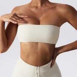 Ctenkevet New Summer Strapless Bra Woman Yoga Bra Gym Sports Underwear Female Tube Top Sports Bra Gym Bra Women Fitness Crop Top