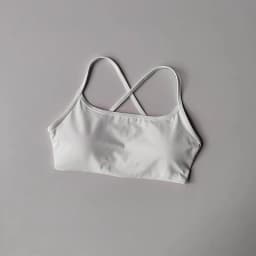Women's Solid Color Fitness Bra Soft Cross Back Gym Sports Top with Chest Pad Push-Up Yoga Vest Sport Bra Yoga Gym Crop Top
