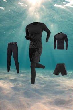 Men's swimsuit full body sun protection long sleeve short sleeve pants Boys swim shorts long pants swim top surf snorkeling beac