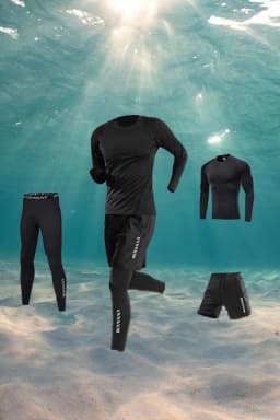 Men's swimsuit full body sun protection long sleeve short sleeve pants Boys swim shorts long pants swim top surf snorkeling beac