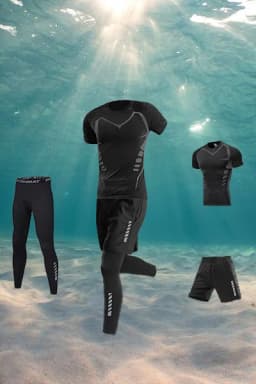 Men's swimsuit full body sun protection long sleeve short sleeve pants Boys swim shorts long pants swim top surf snorkeling beac