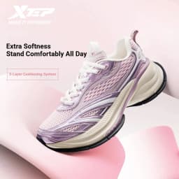 Xtep Basque 3 Sneakers Women Lightweight Wear-Resistant Trendy Durability Thick Sole Casual Sports Female Shoes 874218320006