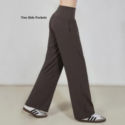VITALINOVO Wide Leg Yoga Pants for Women Sweatpants with Three Pockets Flare Lounge Pants Loose High Waist Comfy Workout Dance