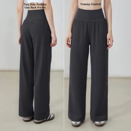 VITALINOVO Wide Leg Yoga Pants for Women Sweatpants with Three Pockets Flare Lounge Pants Loose High Waist Comfy Workout Dance