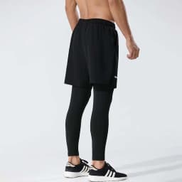 Men's Running Pants Compression Sport Tights 2 In 1 Quick Dry Fitness Gym Leggings Male Sportswear Workout Training Trousers