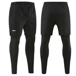 Men's Running Pants Compression Sport Tights 2 In 1 Quick Dry Fitness Gym Leggings Male Sportswear Workout Training Trousers
