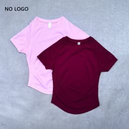 No Logo Short Sleeve Yoga Top Round Neck Seamless Gym Shirt for Woman High Stretch Sports Running T Shirts Workout Clothes