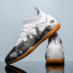 Premium Cushioned IC Indoor Football Cleats, Shock‑Absorbing Rubber Flat Sole, Comfort Fit for Adult 5‑A‑Side Indoor Training