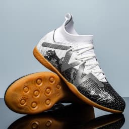 Premium Cushioned IC Indoor Football Cleats, Shock‑Absorbing Rubber Flat Sole, Comfort Fit for Adult 5‑A‑Side Indoor Training
