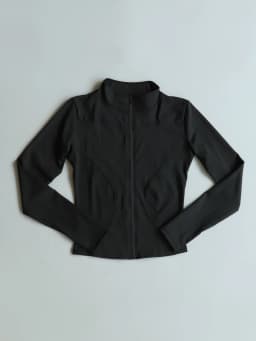 Fitfemme Women's Slim Fit Sports Jacket - High Neck, Full Zip, Long Sleeve, Multiple Colors for Yoga & Workout