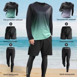 2025 new swimming suit, men's sun-protective long-sleeved and long pants swimsuit.