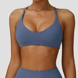 Sports Bra High Support Women Gym Underwear Push-up Back Cross Yoga Crop Top Running Workout Fitness Pilates Solid Color