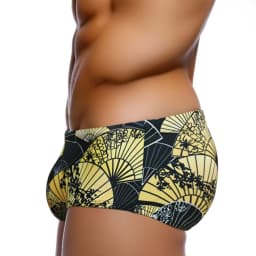 UXH Brand Men's Swimwear short With Push-Up Black Trunks Boxer Hi-Q Sexy Men Breathable Swim Suit Speed Matching Beach Shorts