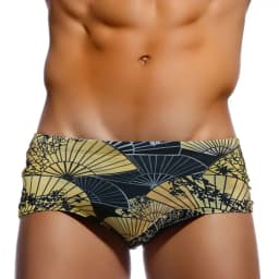 UXH Brand Men's Swimwear short With Push-Up Black Trunks Boxer Hi-Q Sexy Men Breathable Swim Suit Speed Matching Beach Shorts