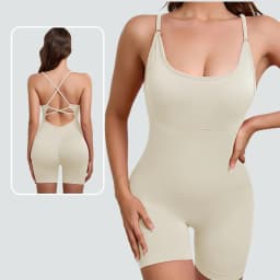 WAREBALL Yoga Set JumpSuits Sportswear Women Fitness Rompers Sexy One Piece Strap Tummy Control Padded Sports Bra Workout