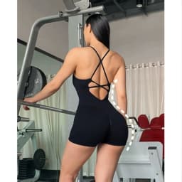 WAREBALL Yoga Set JumpSuits Sportswear Women Fitness Rompers Sexy One Piece Strap Tummy Control Padded Sports Bra Workout