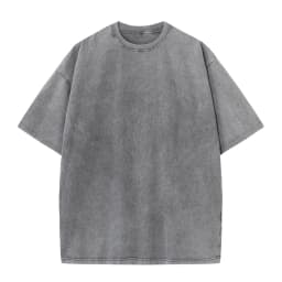 Washed T-Shirt 230G 100Cotton Solid Oversized Loose Fitness Mens Tee Tops Dropped Shoulders Short Sleeve Gym Bodybuilding Shirts