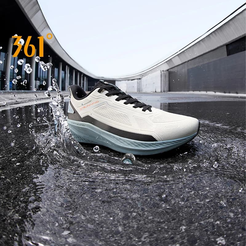 361 Degrees Fengyi Rainblock Men Running Shoes Water Repellent Anti-Slip Grippy Cushioning Airy Male Sneakers 672532231