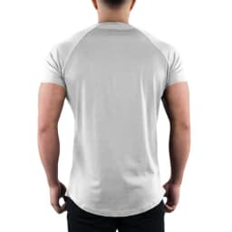 Men Summer Fitness Plain Gym T-shirt Clothing O-Neck Short Sleeve T shirt Cotton Slim Fit Tshirt Bodybuilding Workout Tees Tops