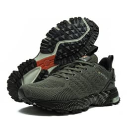 Baasploa Men Running Shoes Outdoor Lightweight Breathable Lace up Tennis Shoes Male Casual Non-Slip Professional Sports Shoes